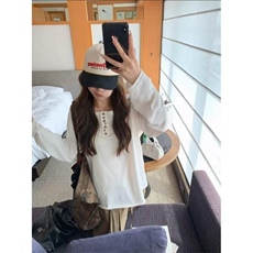 网图！长袖早秋不规则纯色罩衫上衣男女同款-LK80118-特批45，男装T恤，电商A061