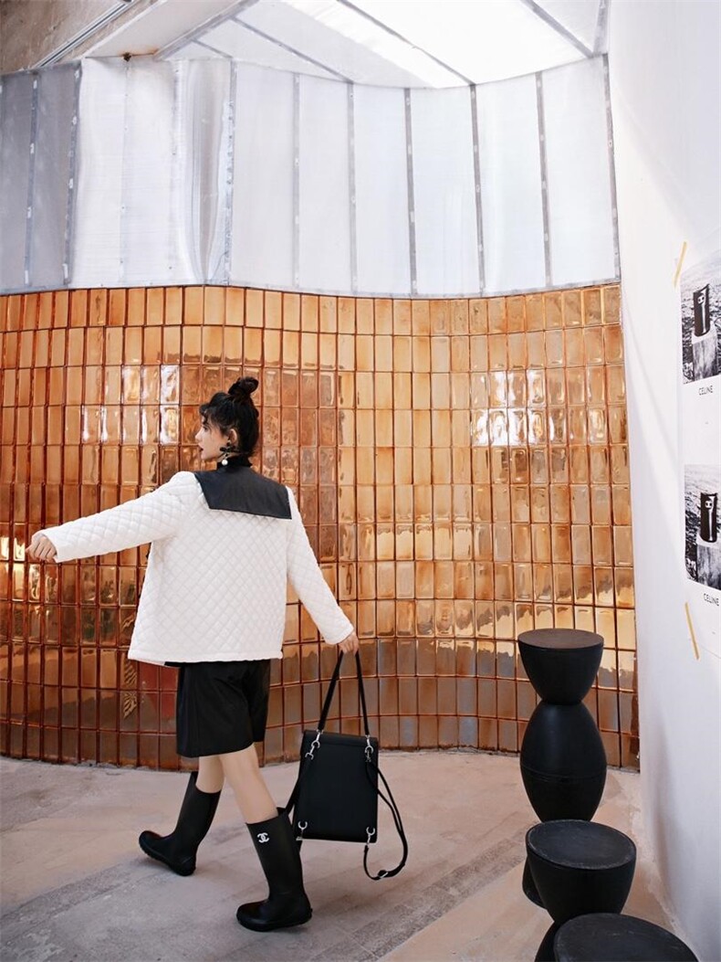 蝴蝶结短棉衣，女装棉衣/棉服，YOUER DENG