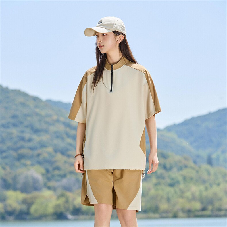 运动短袖T恤夏季2025新款宽松半袖T恤短裤两件套406TZ6521特P58,男装T恤,星座309（原A406）