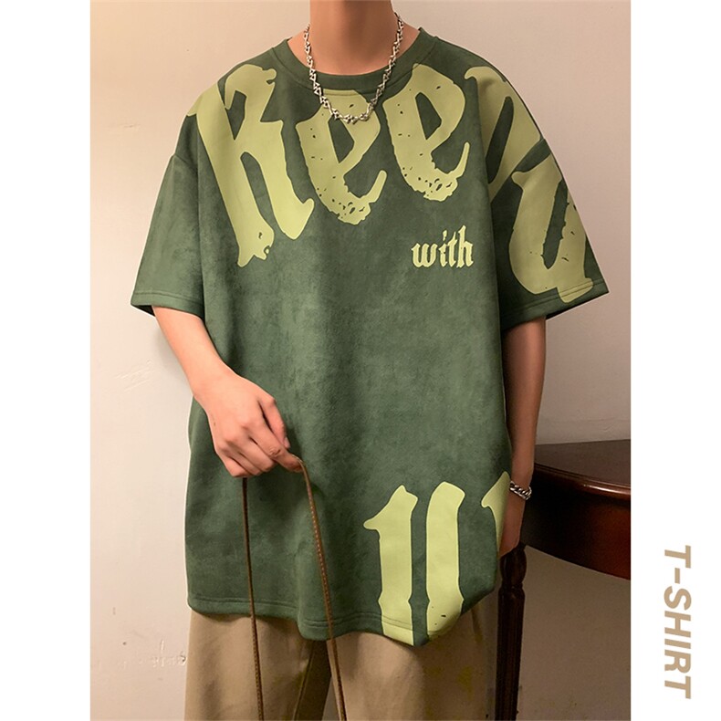新款短袖男港风暖夏季T恤休闲百搭印花圆领T恤男上衣TC3137-P35,男装T恤,星座717
