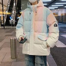 1506-1/M23621/P124渐变色棉服男款冬季情侣款面包服袄子学生外套，男装棉衣，星座1506-1