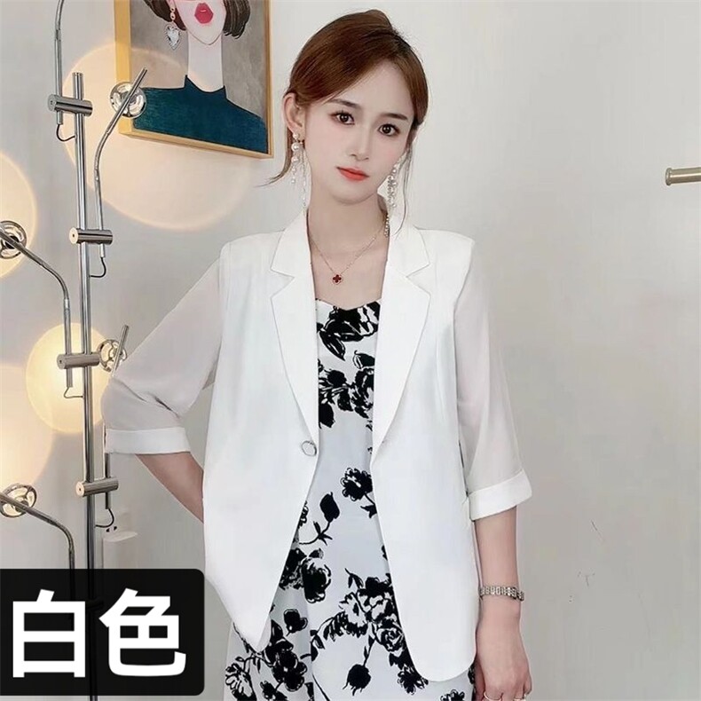 2025时尚百搭防晒西装单件修身型,女装短外套,思沃羊绒