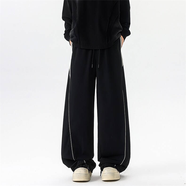 8XL-M秋季美式潮牌裤子男士宽松撞色冲锋裤速干休闲长裤K9156P68,男装休闲裤,电商D206-1