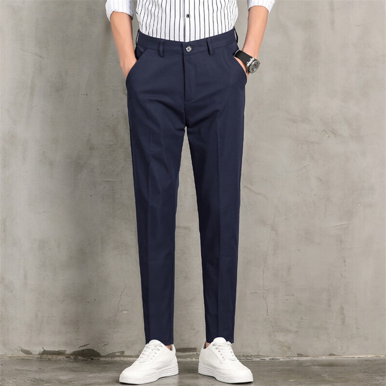 春夏季男士薄款弹力西裤青年商务百搭休闲长裤CK8088-p35现货，男装西裤，星座224