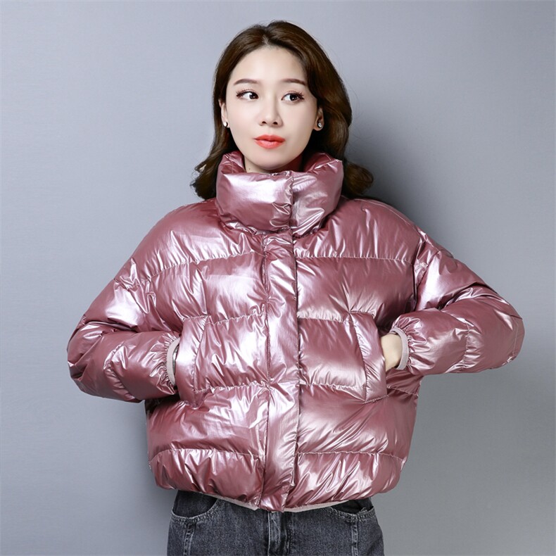 休闲时尚短款拉链连帽棉衣/棉服2020年冬季宽松修身显瘦,女装棉衣/棉服,小林双子