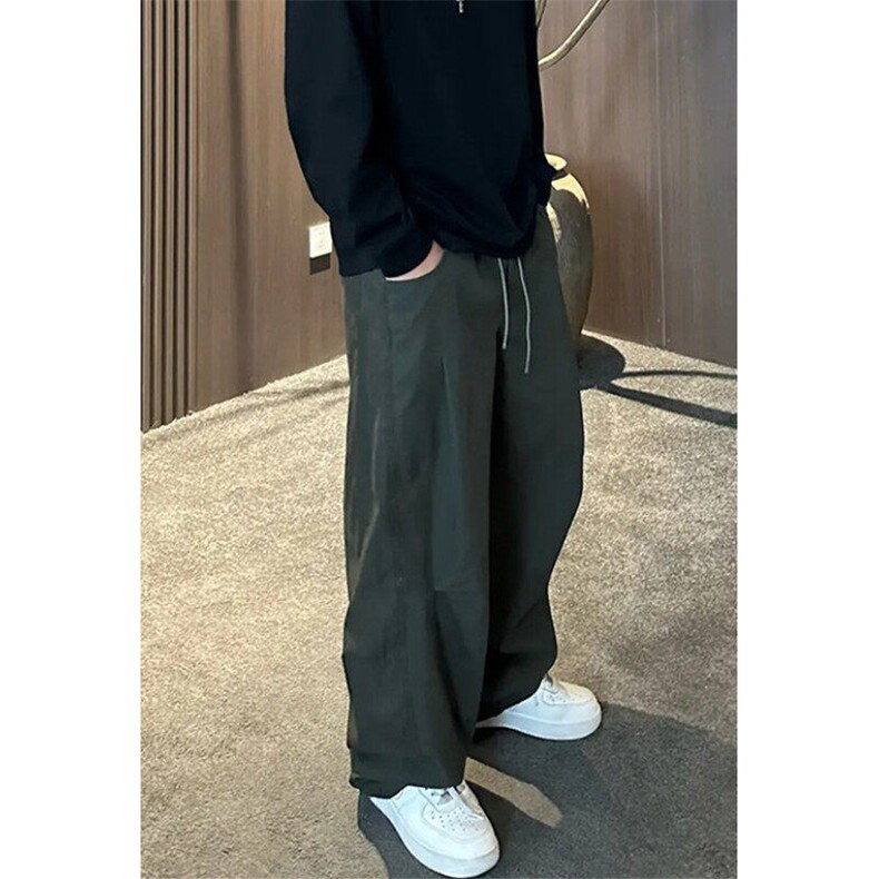 军绿色速干伞兵工装裤男夏季宽松阔腿弯刀裤子直筒休闲裤K132,男装工装外套,星座1116A（原606A-3）