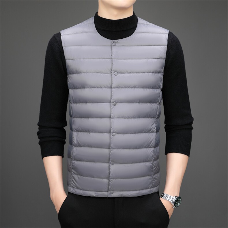 达标50绒 秋冬新款轻薄羽绒服马甲男士轻羽绒背心坎肩YR913-P55图片