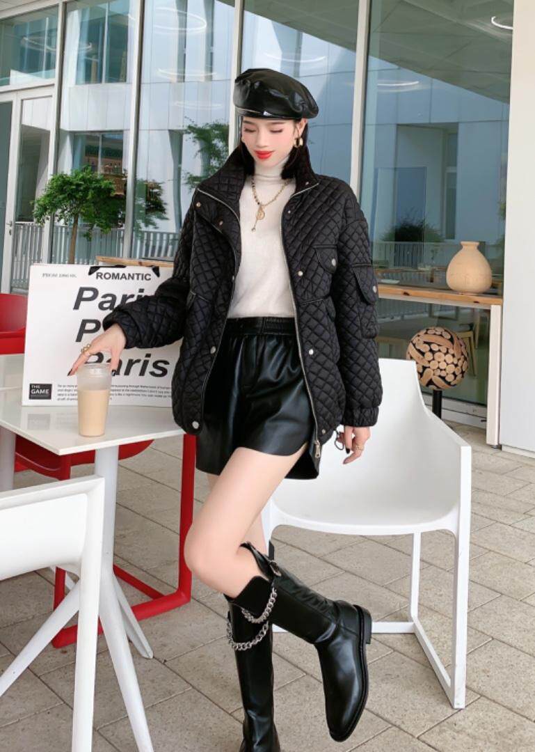 新款衣两个颜色，黑白，女装棉衣/棉服，英雅姿秀