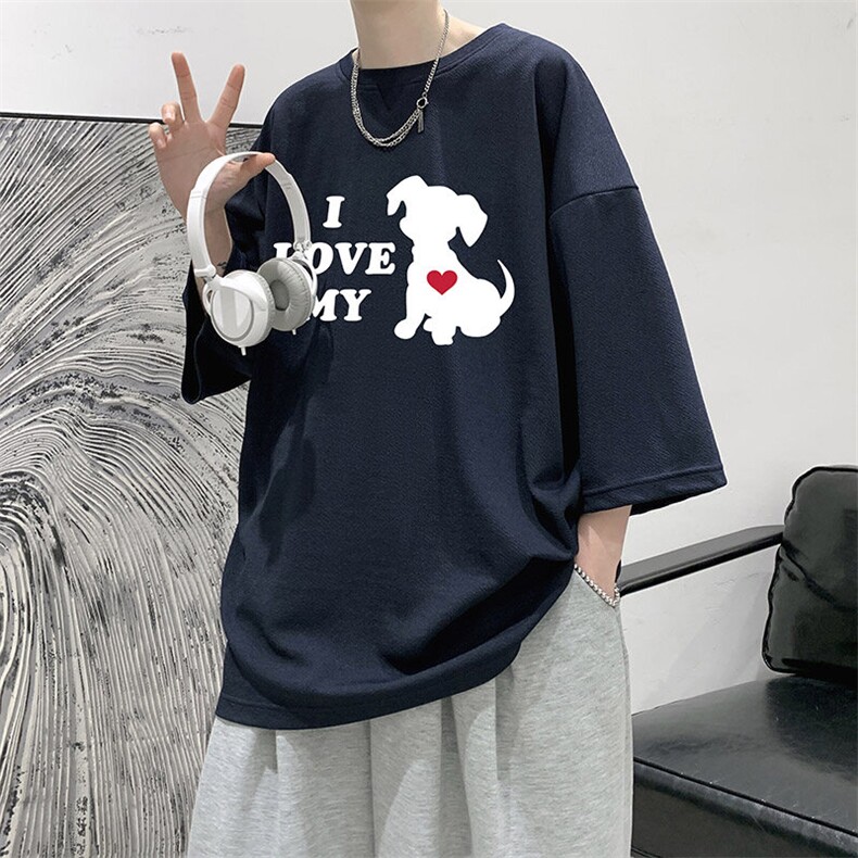 冰丝七分袖t恤男大码五分袖男短袖男中袖Q11448-P30,男装T恤,电商A040