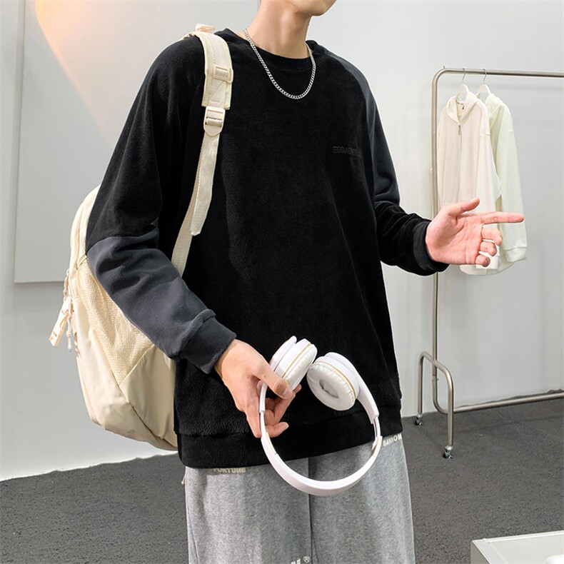 2024男潮牌字母钢印上衣外套奥粒绒圆领卫衣W2293P33,男装卫衣,星座914