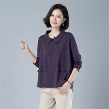 大码宽松休闲上衣春季新款长袖显瘦百搭时尚女装，女装大码女装，秋牧寒烟
