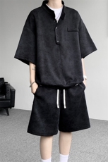 可拆开卖！立领POLO衫短袖t恤套装男生休闲运动青少年搭配帅气夏，男装T恤，电商B312