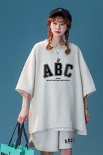 中性风2023夏季冰丝字母开叉休闲运动套装男TZ914P65---控88，男装休闲套装，A247A