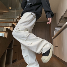 秋季新款水洗工装打褶休闲裤XZ604-KG91-特P50控88，男装工装外套，星座604
