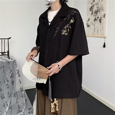 短袖衬衫男生夏季痞帅潮牌休闲衬衣风寸衫高级感外套衣服，男装工装外套，星座1013