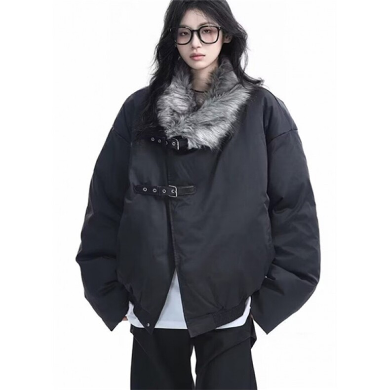 小众大毛领机能冲锋衣夹克棉服ins保暖棉衣外套M6030,男装夹克,星座1116A（原606A-3）