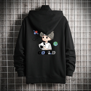 KS21207-P38 加绒款-P43 连帽开衫卫衣男运动外套大码班服 网格图片