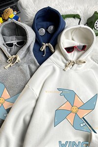 WY2112-P35 加绒款-P40 纯棉连帽卫衣男大码运动帽衫宽松薄图片