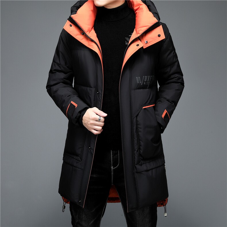 新款羽绒服男白鸭绒中年商务男式爸爸装休闲羽绒外套ALXB817-P385，男装羽绒服，电商B212（原钱塘6029）