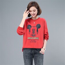 2021年春季新款潮韩版宽松显瘦卫衣女中长款休闲百搭上衣服女，女装卫衣/绒衫，依恋蒂丝