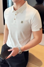 2025夏季凉感主推款轻奢薄款无痕冰丝短袖T恤翻领Polo衫T0719-P68，男装T恤，电商D342