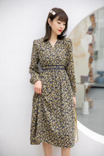 2021春新款碎花连衣裙,女装连衣裙,煊 芮 熙