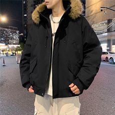 座山雕派克棉服貉子毛加厚外套GS65001，男装棉衣，星座1206（原A206）