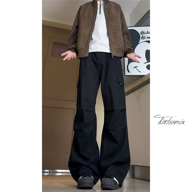 扎染工装牛仔裤男春季宽松直筒高街阔腿裤A166-NA5305-特P45控79图片