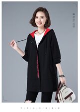 时尚百搭中长款风衣女2021春季新款修身显瘦外套，女装风衣，秋牧寒烟