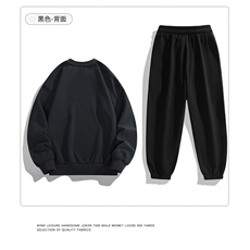 货源秋冬青少年男士字母印花卫衣两件套大码TZ8075，男装卫衣，星座1816-2（原1210–2）