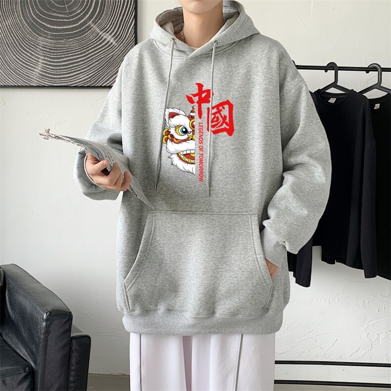 L2415P48秋冬新款卫衣男装宽松港风日系外套连帽衣服宽松卫衣,男装卫衣,星座510A-1
