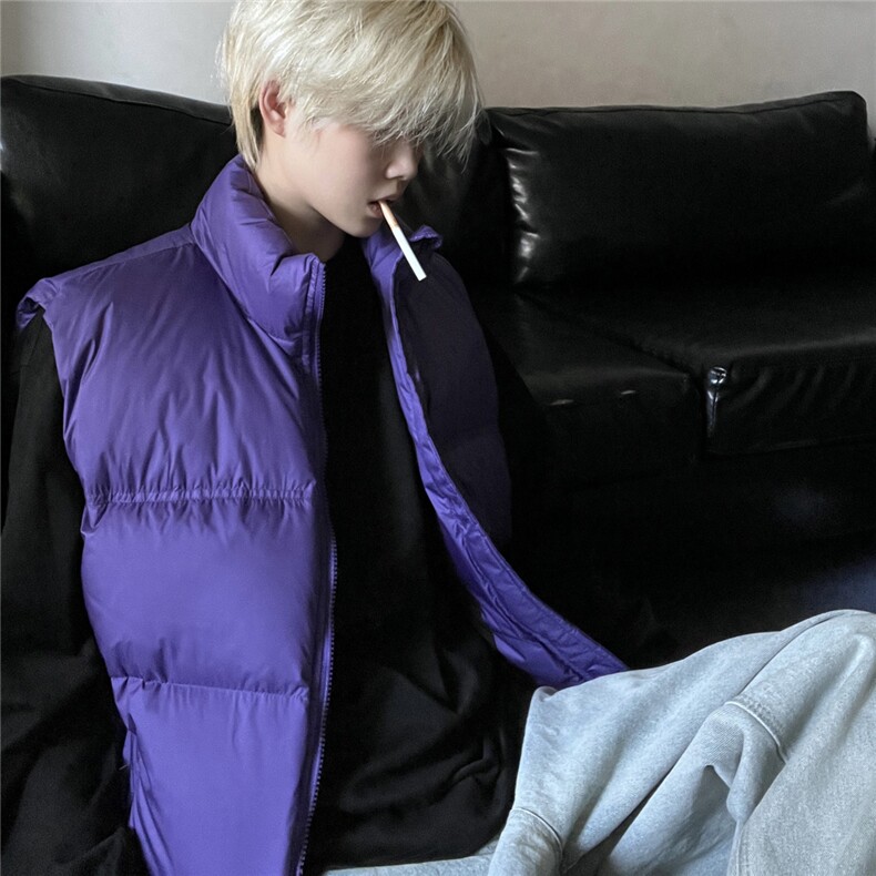 冬季羽绒马甲光板纯色休闲加厚保暖男女同款B7604-P100【特价】,男装棉衣,电商A007