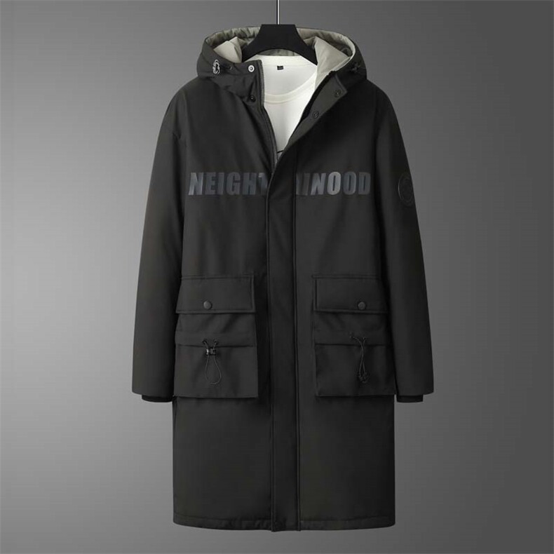 大码潮流宽松休闲长款白鸭绒羽绒服XZ402-2特批220-Y2103大货足，男装羽绒服，星座402-2