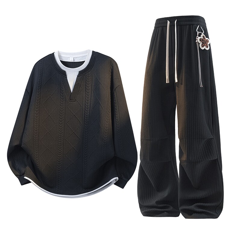 美式潮流宽松休闲套装A161-MT-2601TZ-P83,男装休闲套装,电商A161