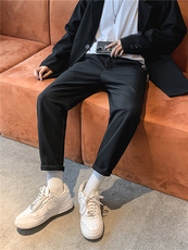 裤子男韩版潮流秋冬季新款九分小西裤男士修身垂感西装裤休闲长裤，男装西裤，星座505-2（原电商A260-1)
