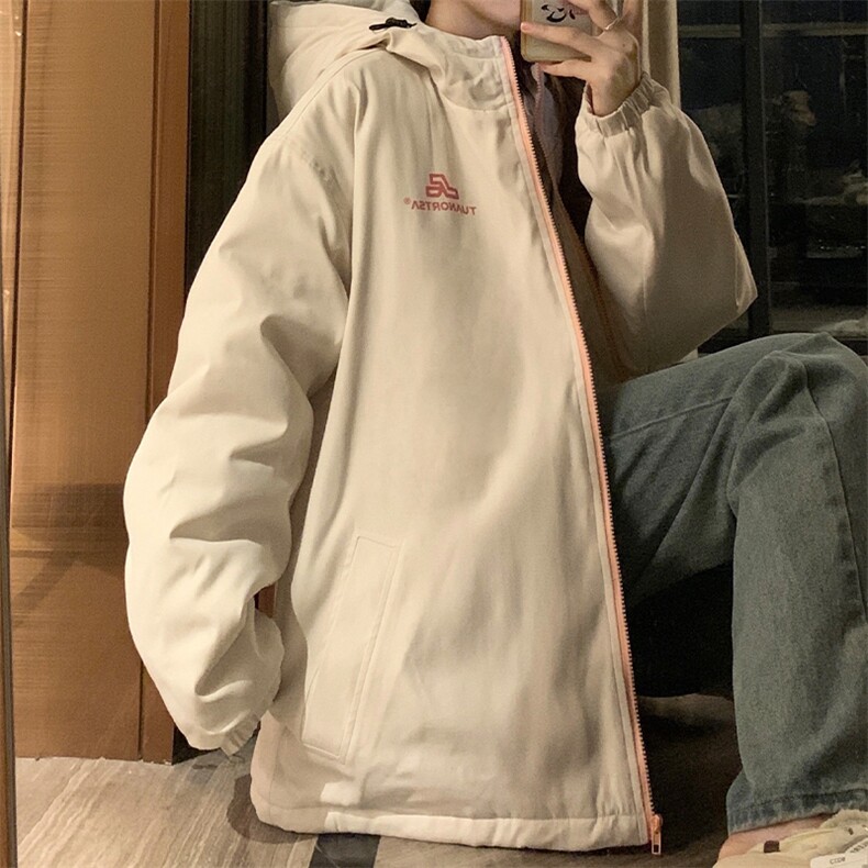 冬季美式宽松冲锋衣加绒加厚外套女2025新款情侣夹克C587-P100,男装夹克,星座911-2(原星座613-2）