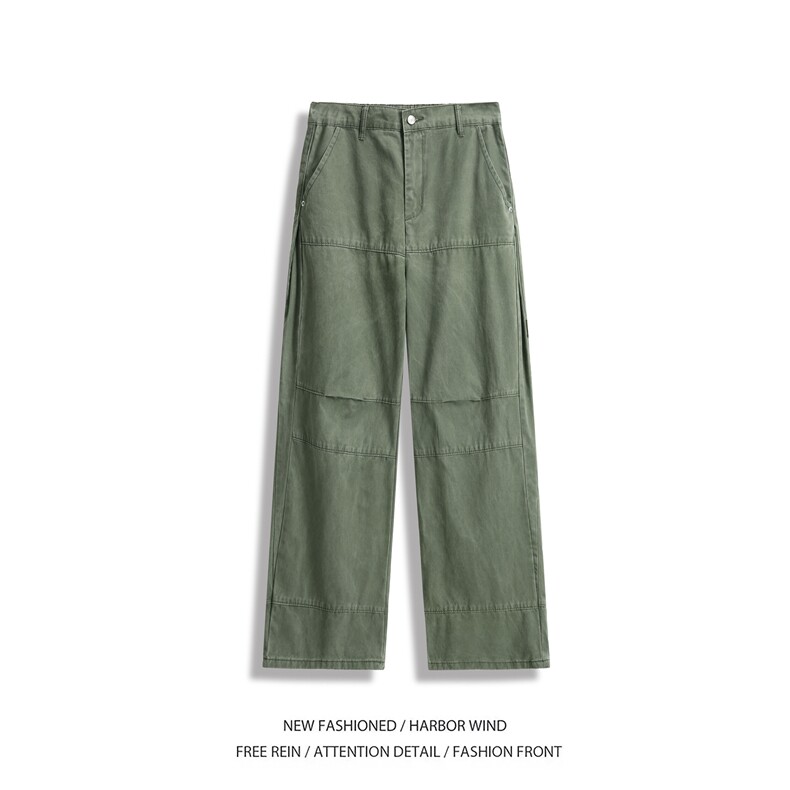 2025春季新款美式高街工装拼接宽松休闲裤B315-K25610-p70控98,男装休闲裤,电商B315