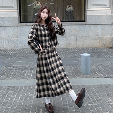 新品韩系格子套装两件套2C212-G176-P225-K328，女装套装/套裙，2C212