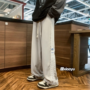 XZ616 早秋新款冰丝裤贴标宽松休闲裤 TY920 M-5XL P35控48图片