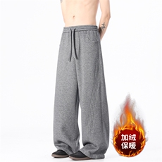 秋冬加绒休闲裤男宽松直筒裤弯刀裤K277-P45加绒P55控78加绒控88，男装卫衣，星座209-2