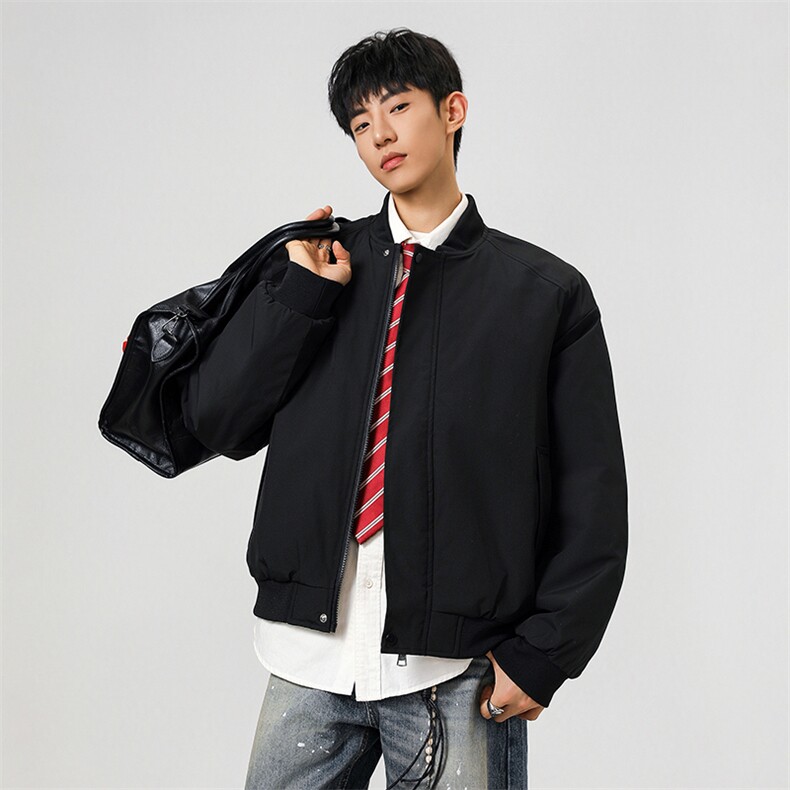 冬季clean纯色棒球服领棉服加厚短款棉衣HZ8815-特P68不议价,男装棉衣,星座610B-1