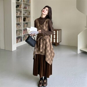 春装新款 连衣裙+内搭两件套2C153-8951-P185K298图片
