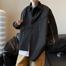 夏季潮五分袖男百搭新款时尚青春流行标准潮流文艺日常衬衫，男装衬衫，星座716-2
