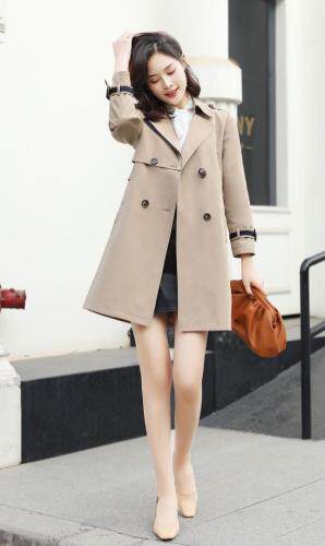 春装风衣，女装风衣，千娜利