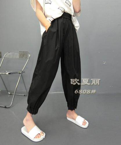 全棉休闲裤，女装休闲裤，欧夏丽