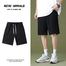 4夏季短裤男潮流时尚休闲五分裤男冰丝短裤A210-K8519-P25图片