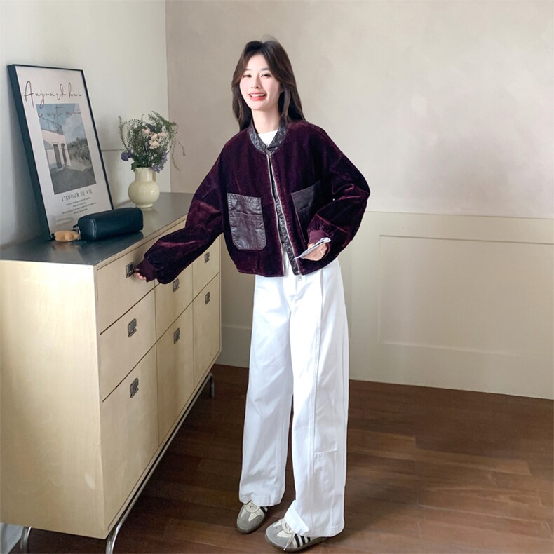 新品大货好数据高品质重工艺植绒牛仔外套6826-P195控298,女装短外套,2C196