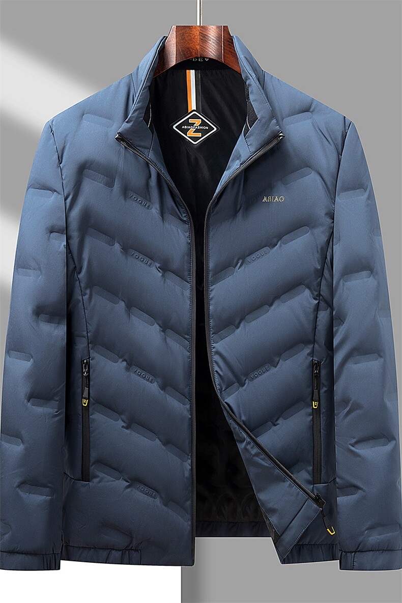 男士短款羽绒服冬季保暖爸爸中老年冬装时尚立领外套HO23126-P190,男装羽绒服,星座1105-3