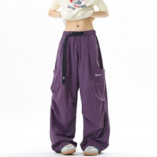 新款多口袋宽松直筒裤高街美式嘻哈裤01XZ211-1-K2552-P60控88，男装休闲裤，星座211-1