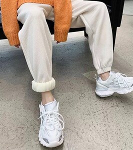 灯芯绒加绒加厚长裤图片